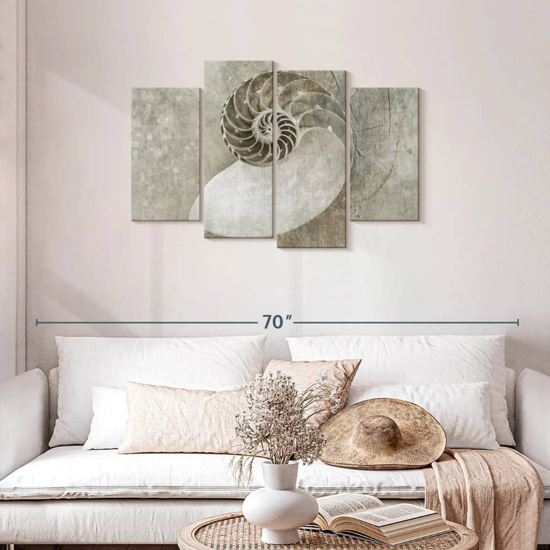 Coquillage en spirale Aletra, H 27 po x l 43 po