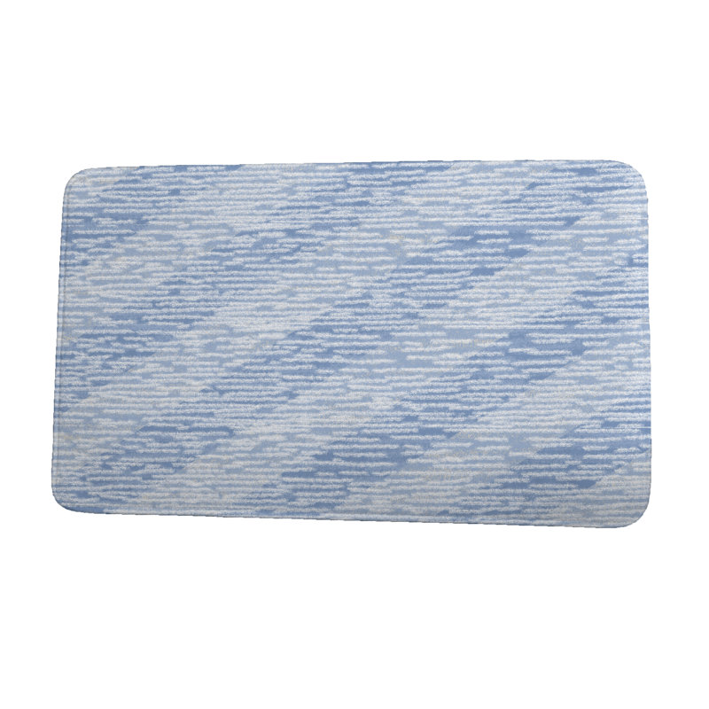 Non-Slip Bath Mat, 21" W x 34" L, Blue