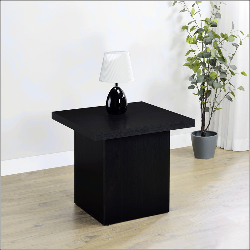 Table de bout carrée noire Exeter