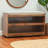 Mud Linen Pull Out Shoe Bench, 2 Shelves, Chestnut