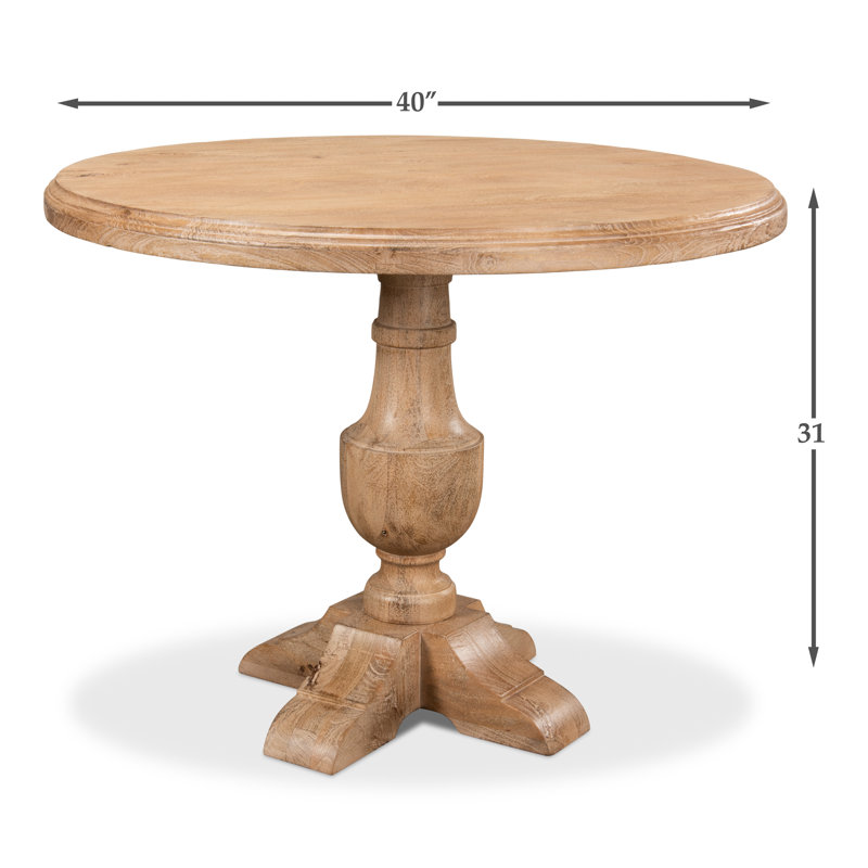 Dessie Round Solid Wood Dining Table