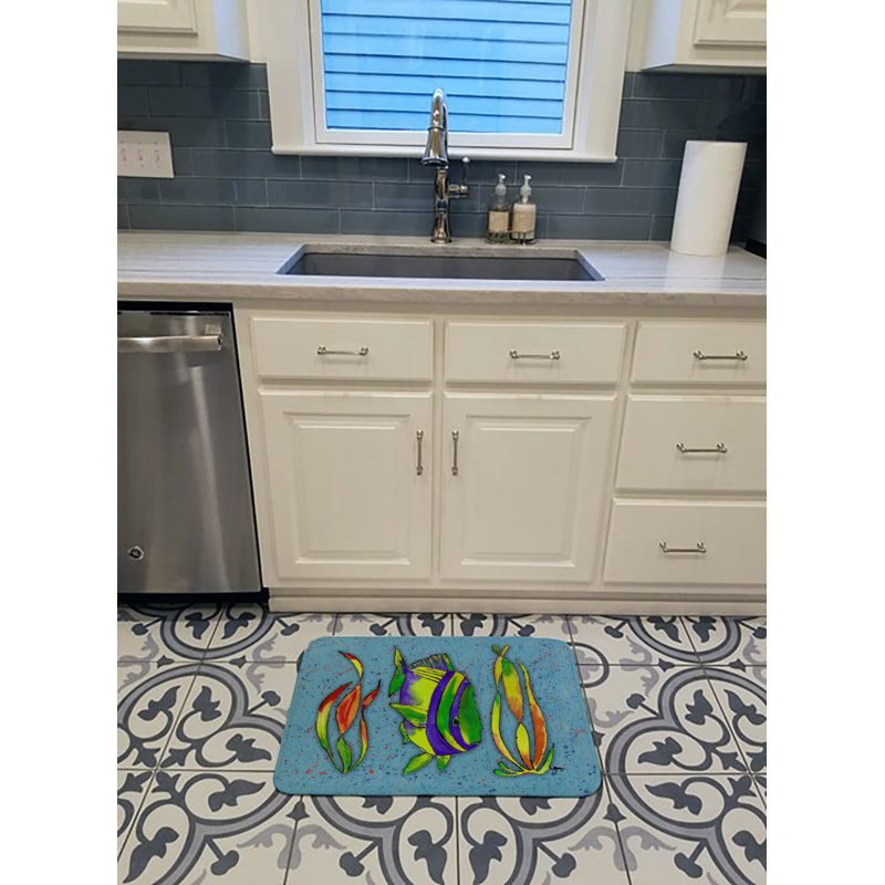 Tapis pour salle de bain Hamako, Bleu