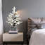 Arbre de Noël avec flocons de Noël 365 avec 70 lumières blanc chaud, base en pot et pin