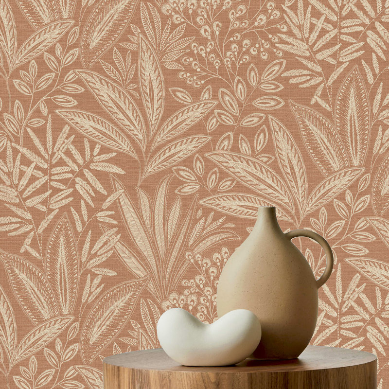 Cliffo 10.5m x 52cm Textured Non-Pasted Wallpaper Roll, Clay