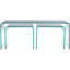 Josefina Glass Top Sled Nesting Tables