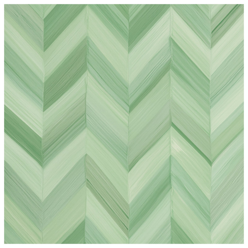 Tapis de bain vert à motif de chevrons, L 24 po x L 17 po