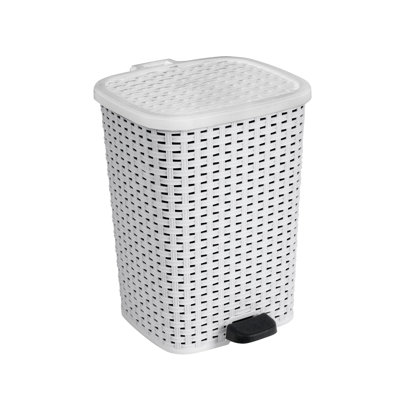 Plastic 6.8 Gallon Step On Trash Can