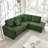 93" Sectional Sofa, L Shaped Sofa Couch With Reversible Chaise Lounge, Upholstered Soft Corduroy Couch For Living Room, Apartment-680916350