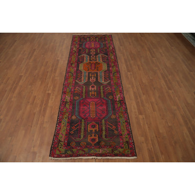 Tribal Geometric Traditional Runner Rug 4x11