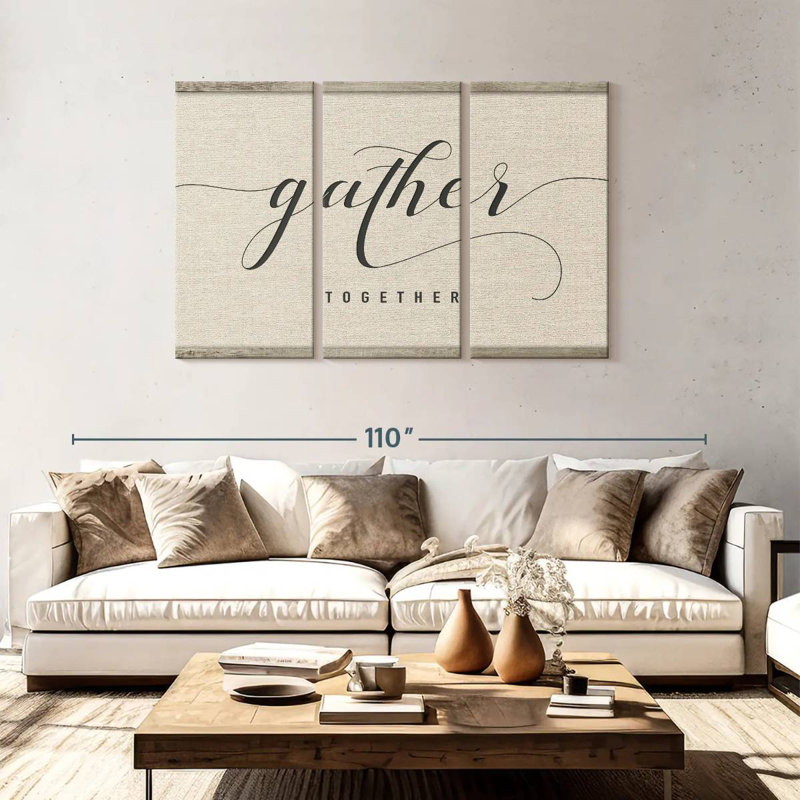 Kema Gather Together Script Wall Sign, 48" H x 74" W