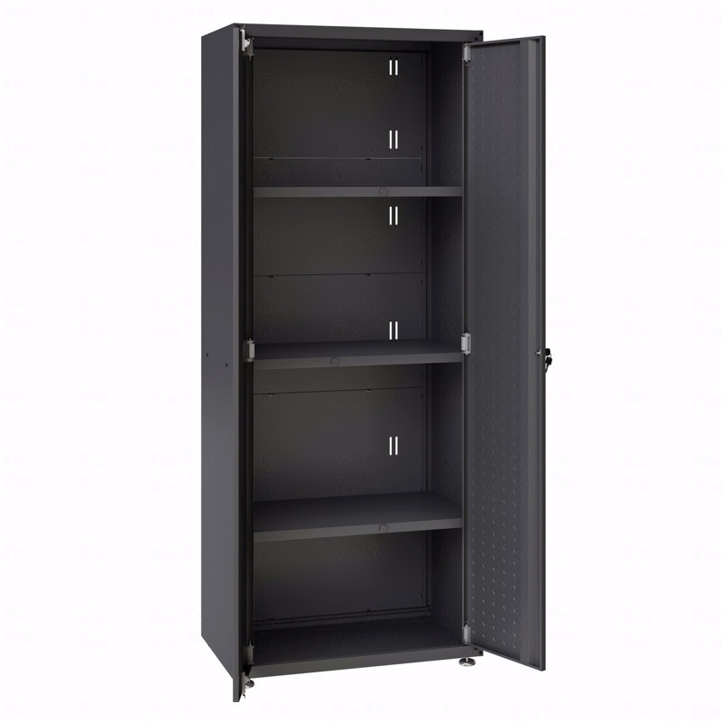 75" Tall Garage Cabinet, Black