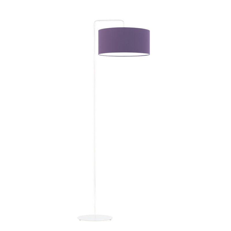 Janisse 156cm Traditional Floor Lamp, Violet, White