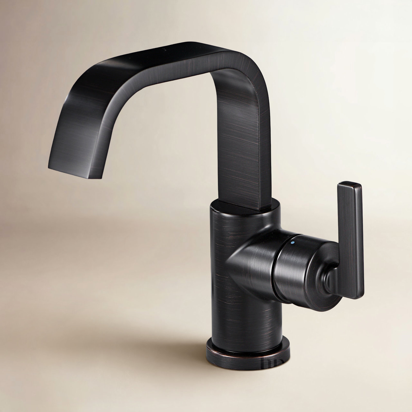 Single-Hole Bathroom Faucet with Drain, Oil Rubbed Bronze