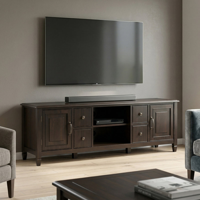 Meuble télé Connaught, Brun châtaignier foncé