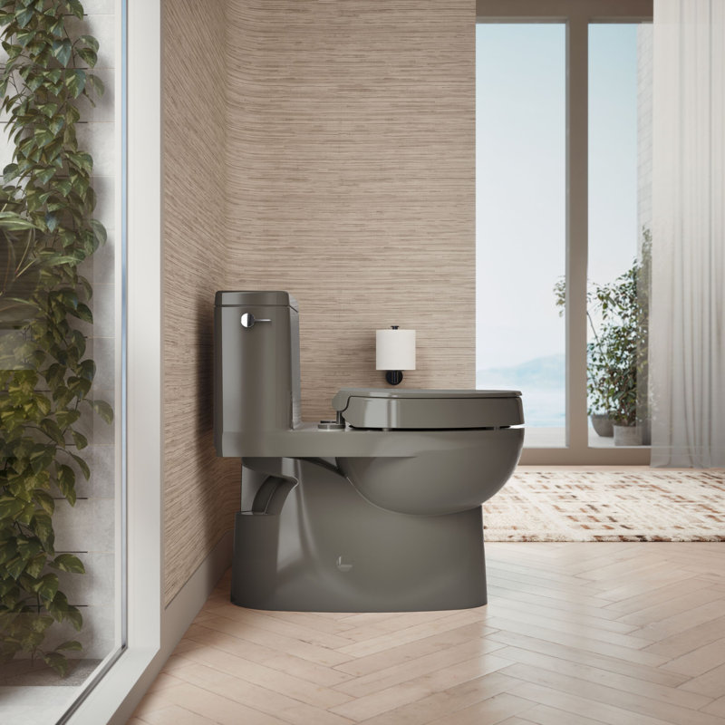 Siège de toilette allongé Hyten, Gris tonnerre