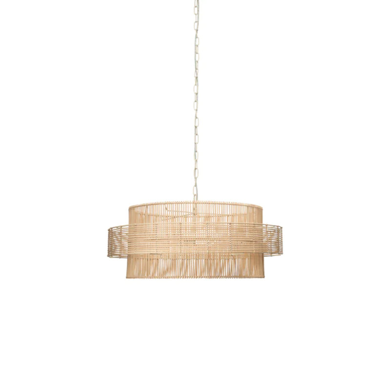 Abijah 2 - Light Natural Square/Rectangle Pendant
