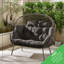 Kouts Cosy Rattan Weave Double Egg Chair Garden With Cushion - Contemporary Modern Design-1616181723