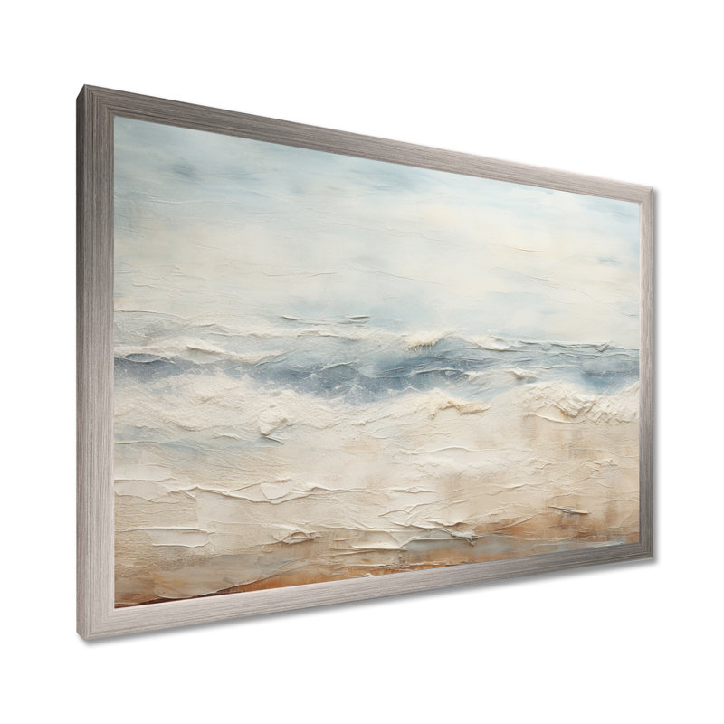 «Rasch - Coastal Ocean», reproduction d'art sur toile encadrée, H 34 po x l 44 po x P 1,5 po, Cadre argenté