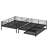 Metal Bunk Bed With Trundle-1069076563