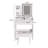 3-Color LED Vanity Mirror With Stool, Dressing Table For Bedroom, 2 Drawers & 5 Storage Cabinets (4 Open + 1 Hidden), Adjustable Lighting-1660342895