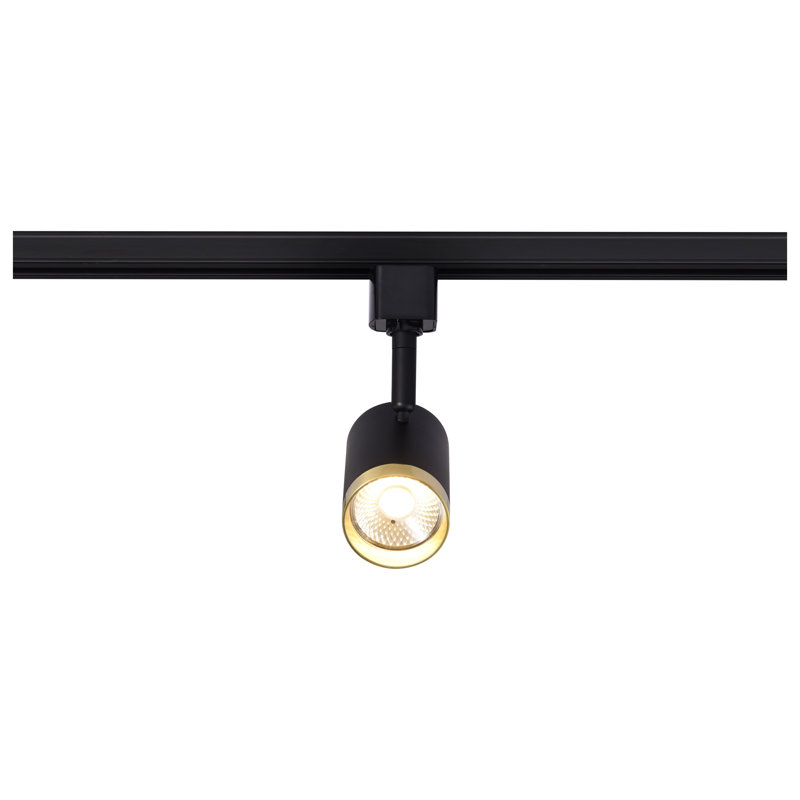 LED Adjustable Track Head, Matte Black/Brushed Brass