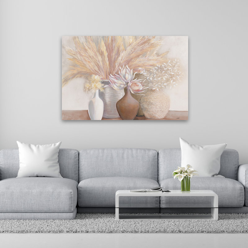 Nature morte, ferme et jardin modernes, H 60 po x l 40 po