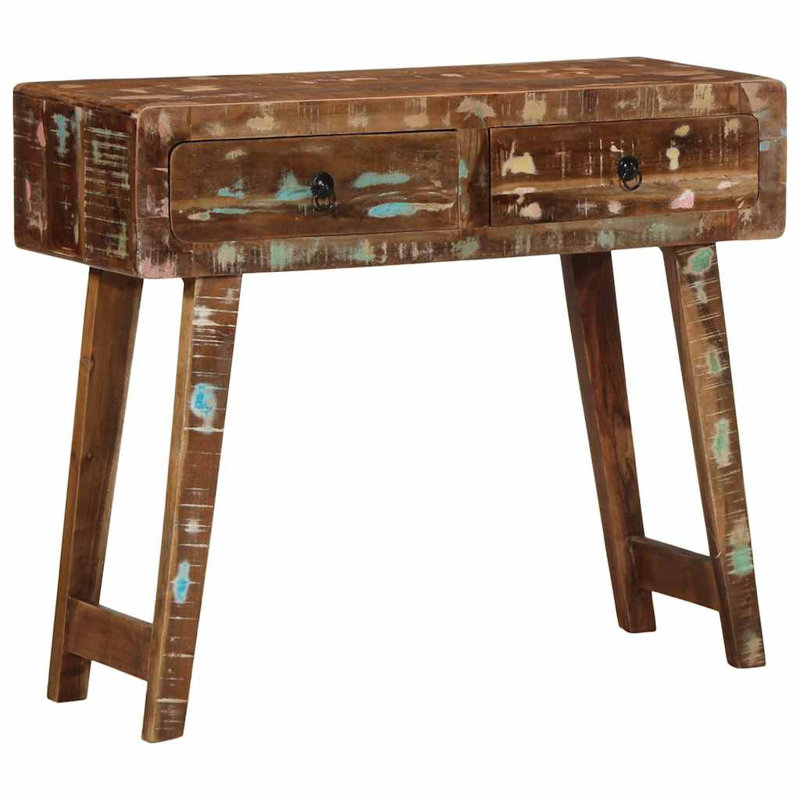 90cm Solid Wood Console Table, Brown