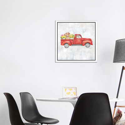 Vintage Red Truck by Vintage Truck - Painting on Canvas