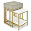 Ensemble de 2 tables basses gigognes avec tablette et tiroir
