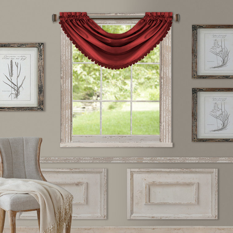 Ardmore Solid Colour Scalloped 52'' W Window Valance