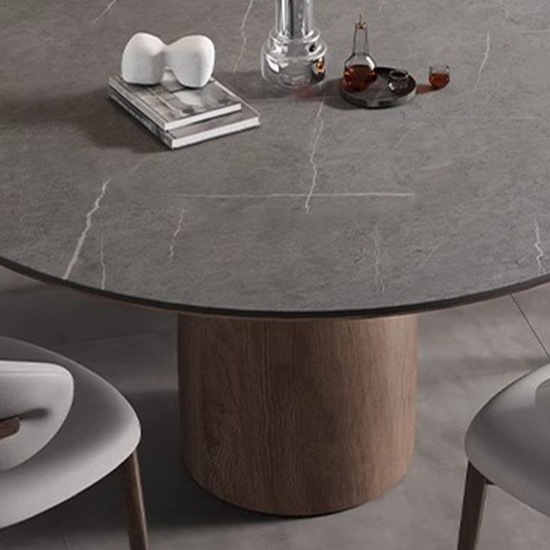 Table de salle à manger ronde en bois massif, H 29,52 po x L 62,99 po x l 62,99 po