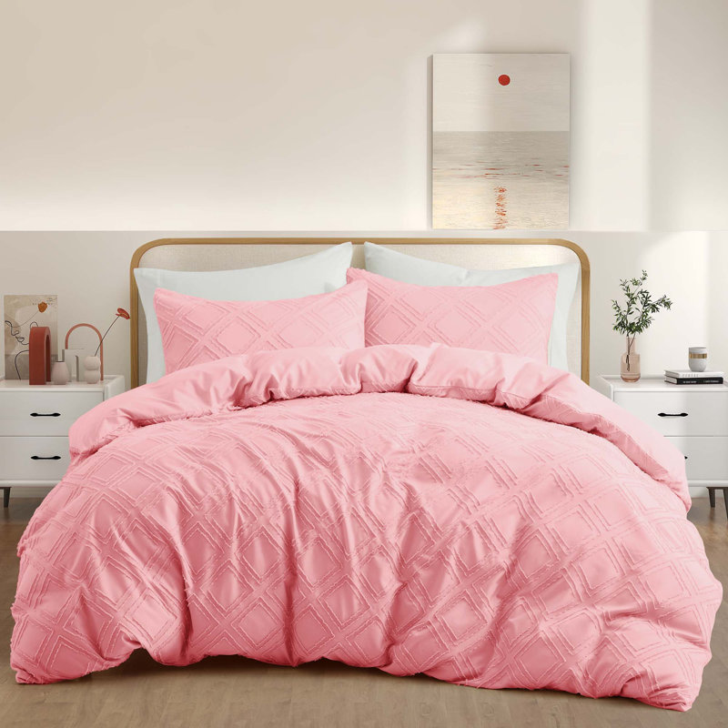 Ensemble de housse de couette réversible en microfibre blanche, Housse de couette grand + 2 taies d'oreiller stand