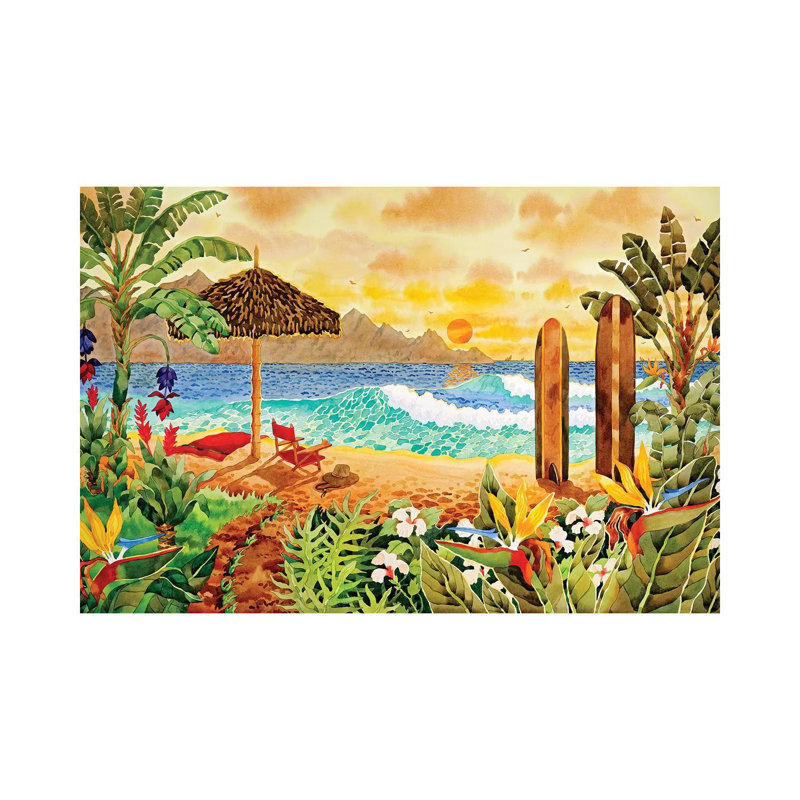 Surfer sur les îles par Robin Wethe Altman - reproduction d'art, H 18 po x l 26 po x P 1,5 po, Toile tendue