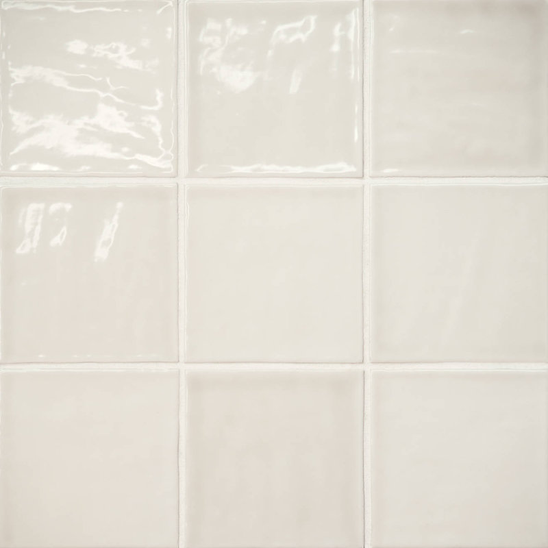 Carreau de céramique 4 po x 4 po Marin, Crème, crème