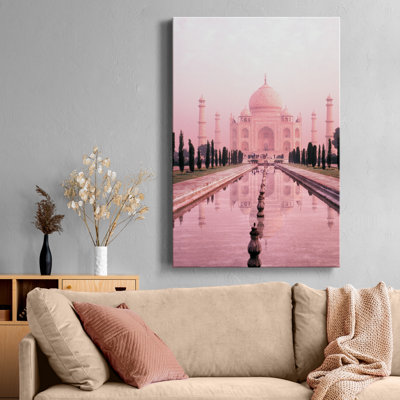Impression d’art graphique sur toile tendue avec châssis Taj Mahal