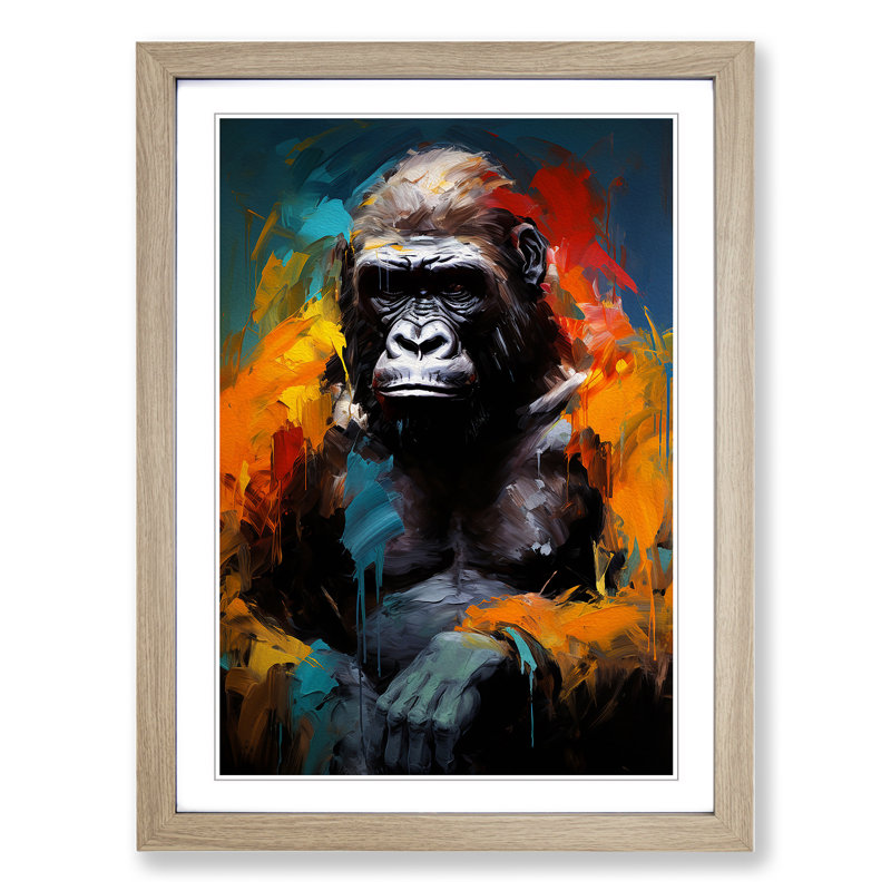 Gorilla Gestural - Framed Print