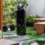 38.58"H Metal Modern LED Fountain With Butterflies