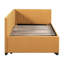 Lit de jour rembourré jaune avec lit gigogne simple, fabrication stable, sans sommier tapissier-446727873