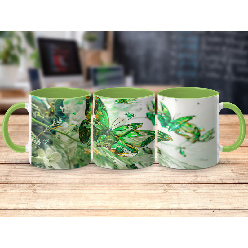 Ceramic Coffee Mug, Light Green