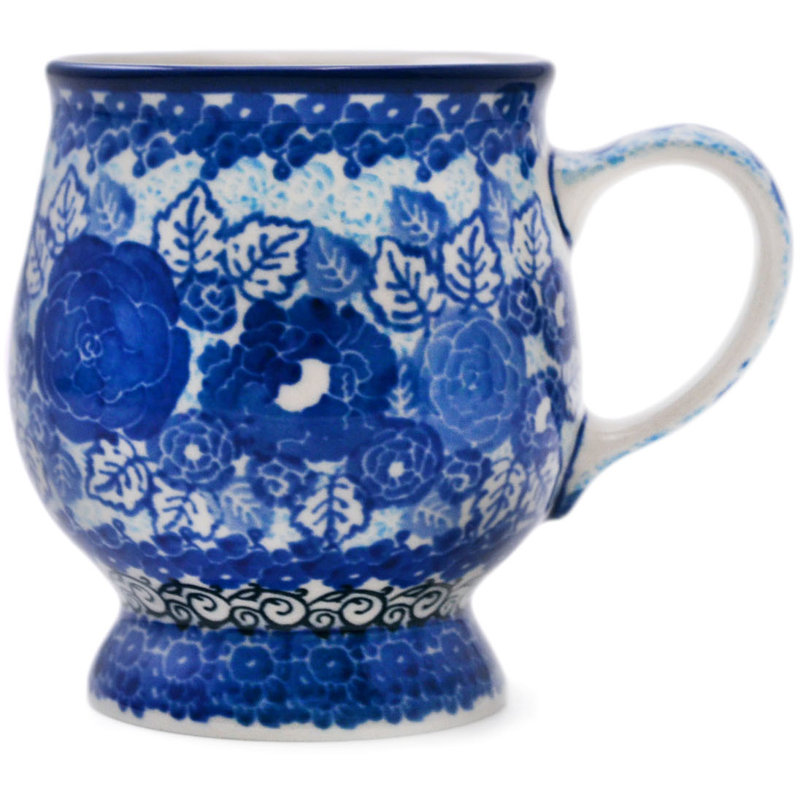 8 oz. Tasse en grès - nuances de bleu