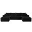 Canapé modulaire en forme de U de 134 po - noir, assise profonde, poches latérales, conception modulaire, aucun assemblage requis-566018260-566018267