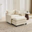 Canapé Cloud repose-pieds seulement (beige) - chenille respirante, coussin double couche pour le salon / chambre / appartement-307501721