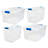 Homz Storage Organizing Container Bin with Latching Lids-71007994-71007995-97291500