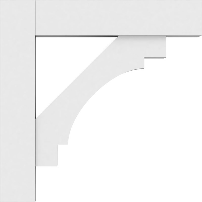 Support standard en uréthane Signature Merced avec extrémités en bloc, brun clair apprêté, H 20 po x l 3 po x P 20 po