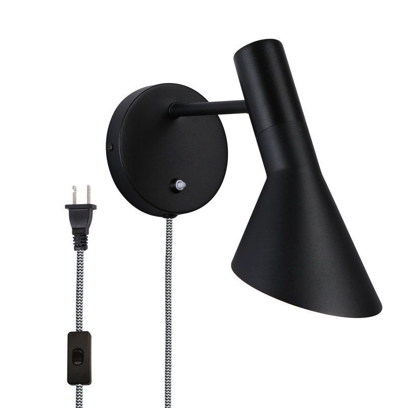 Kentavius Iron Plug-in Armed Sconce