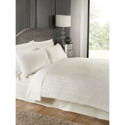 Bussell Cotton Blend Solid Colour Duvet Cover Set with Pillowcases Included