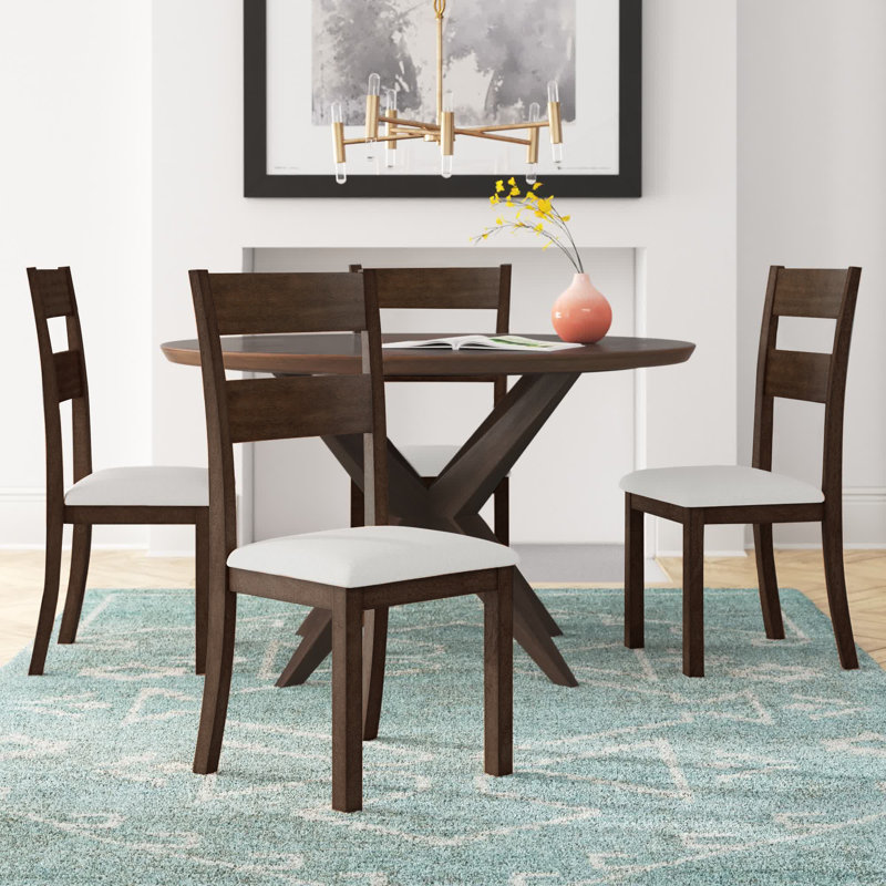 Anniqua Birch Wood Slat-Back Dining Chairs, Espresso
