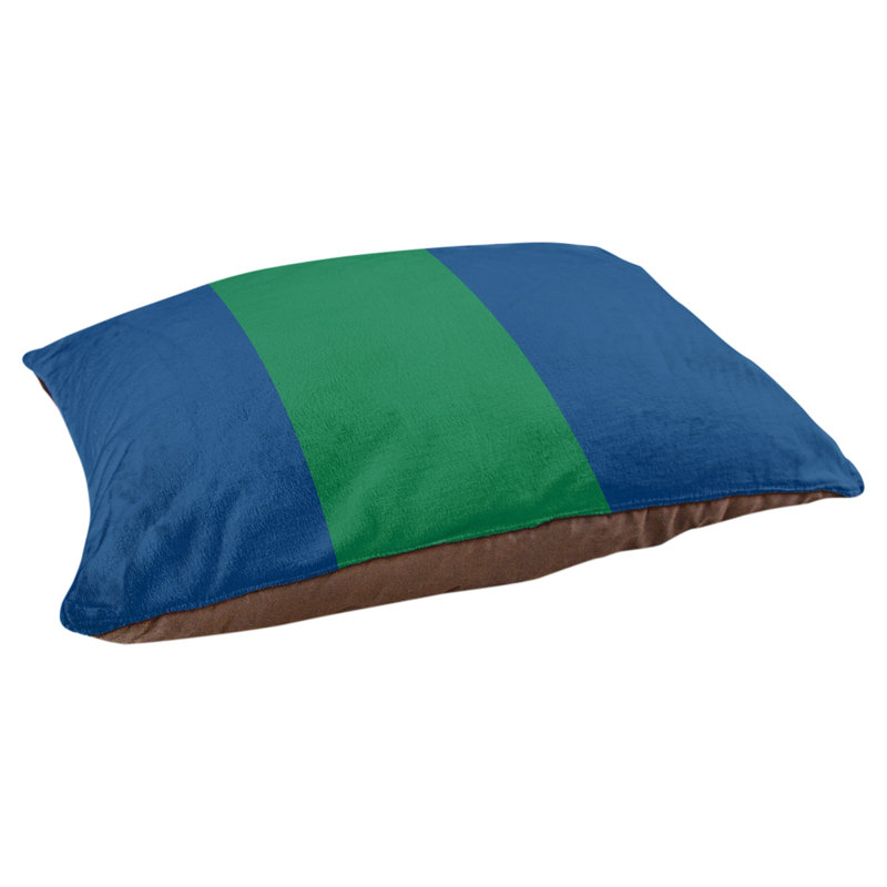 Coussin pour chien hockey Las Vegas, Grand (l 50 po x P 40 po x H 17 po), Bleu foncé / vert / bleu foncé