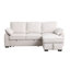 Canapé-lit modulaire réversible en tissu chenille beige 91 po Mackenzie-846451796