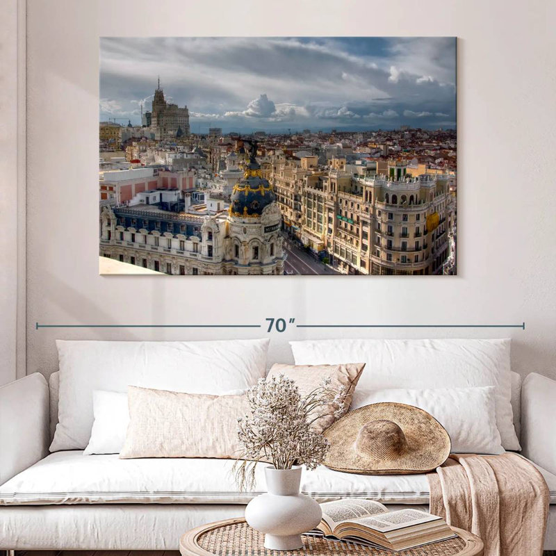 Sireci Madrid Skyline Over Gran Via, 34" H x 51" W